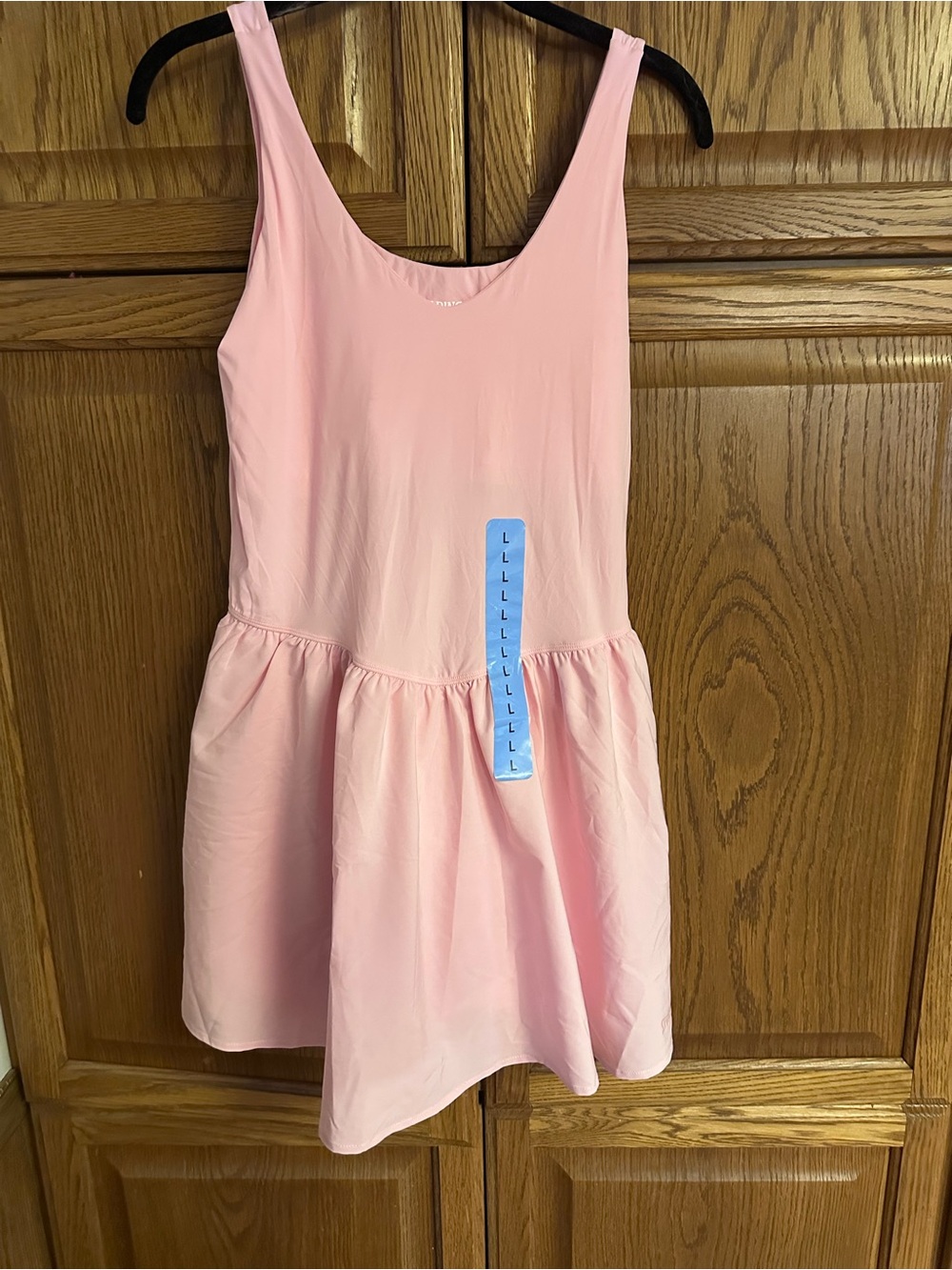 Spalding Light Pink Sleeveless Drop-Waist Dress